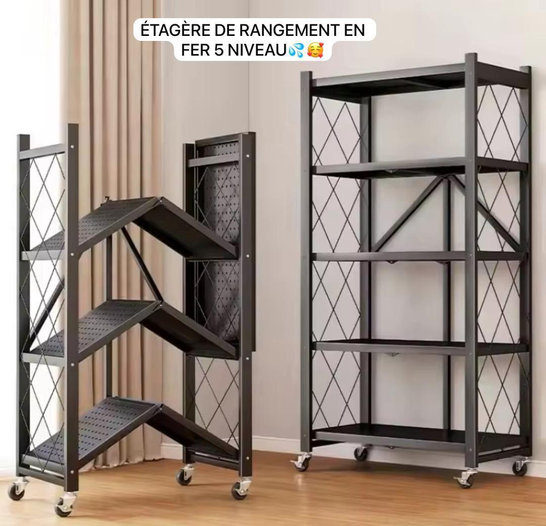 Étagère métallique pliable 5 niveaux