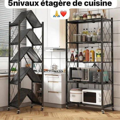 Étagère métallique pliable 5 niveaux