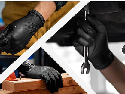 GANTS NOIRS EN VINYLE/NITRILE – SANS POUDRE