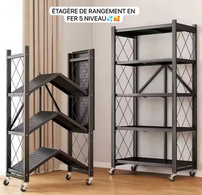 Étagère métallique pliable 5 niveaux