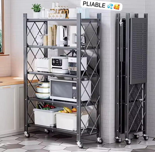 Étagère métallique pliable 5 niveaux