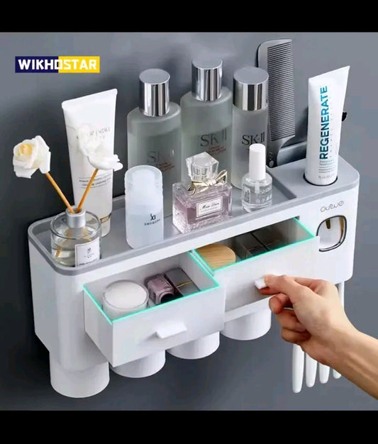 Organisateur mural de salle de bain multifonction – Gardez tout à portée de main ! 🧼✨