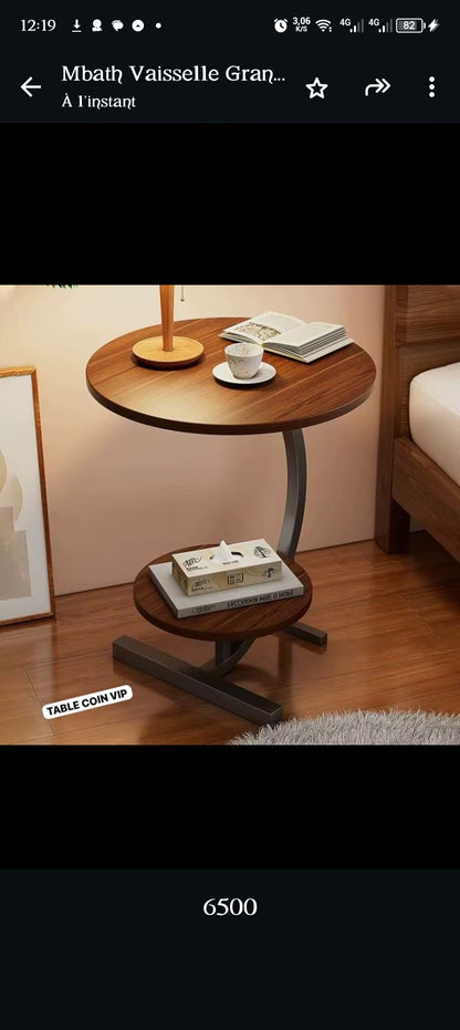 Table de chevet à 2 niveau